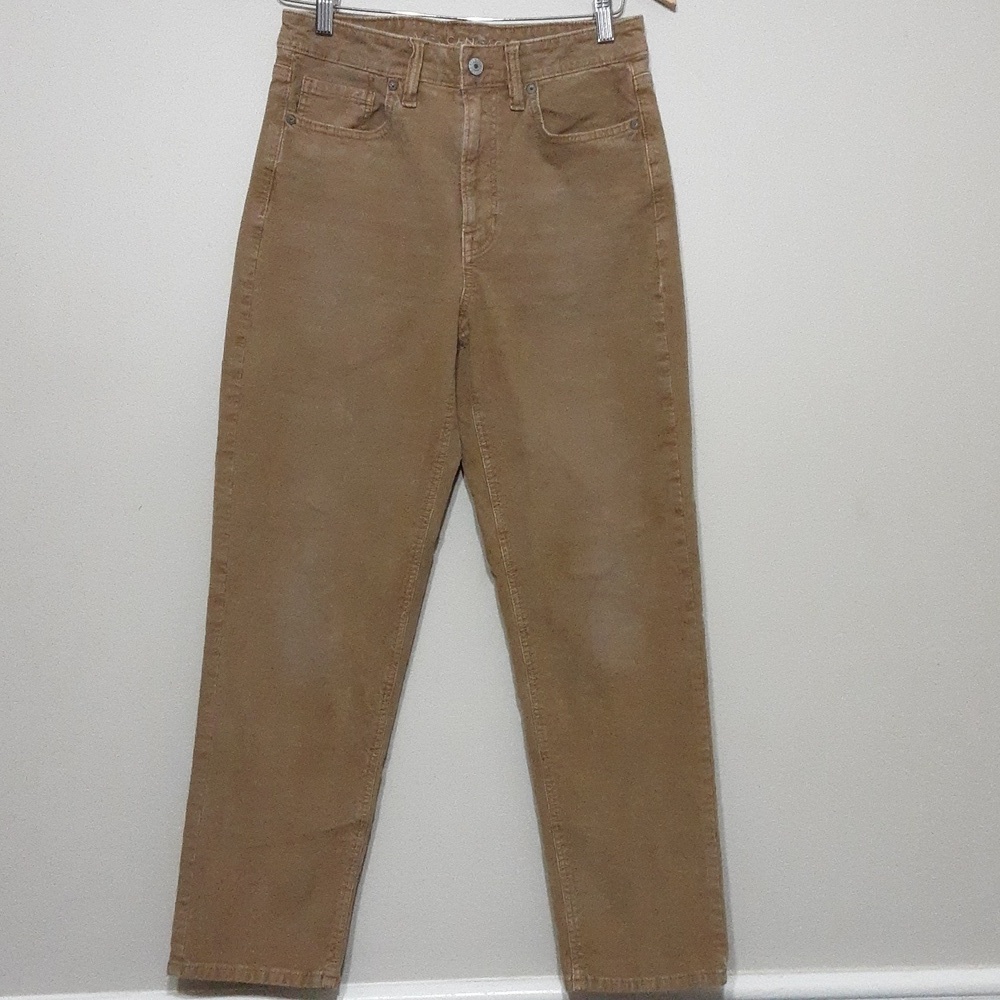 American eagle outfitters corduroy jean mom straight kakhi women  6 y2k